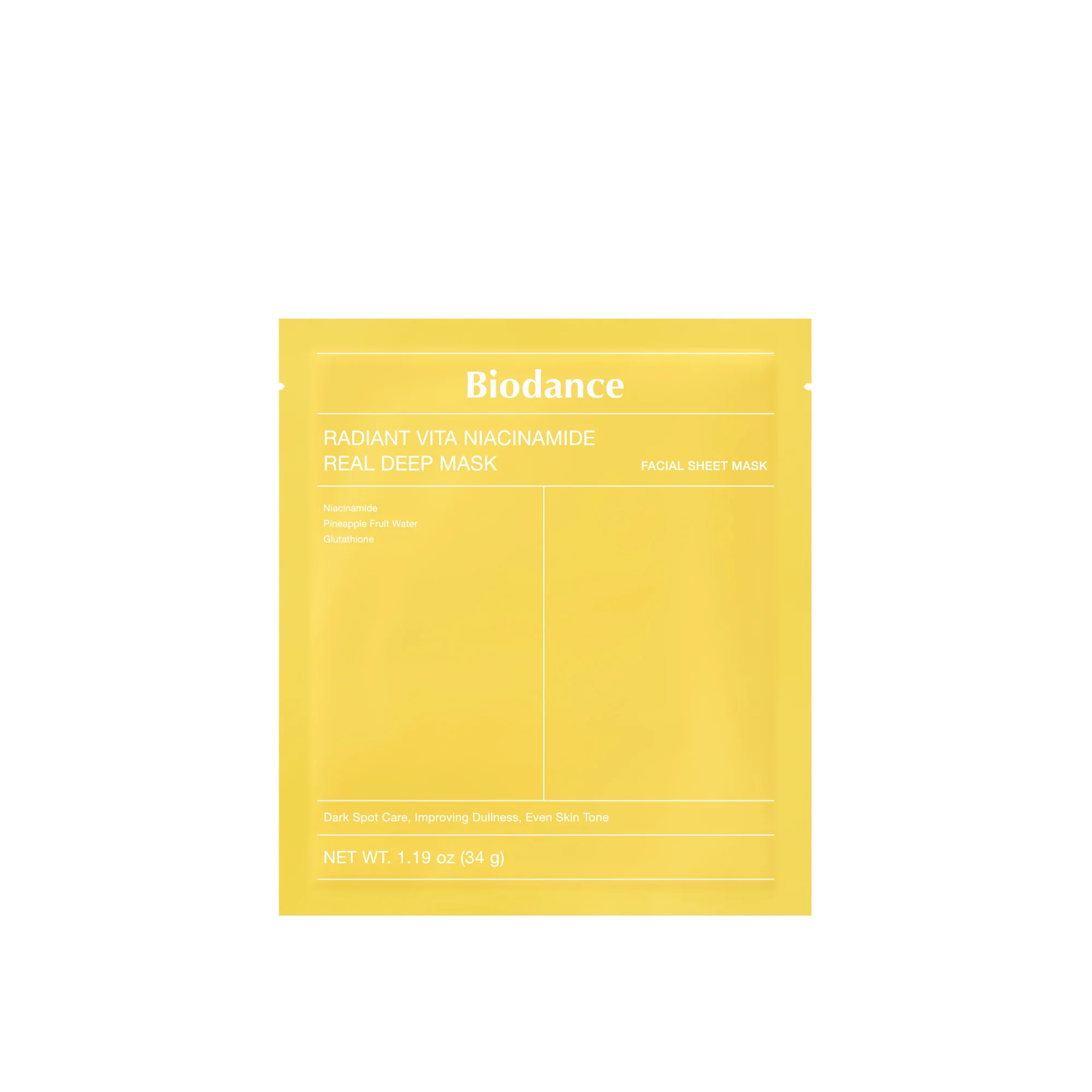 Mask Radiant Vita Niacinamide Real Deep Mask - Maska za posvjetljivanje lica