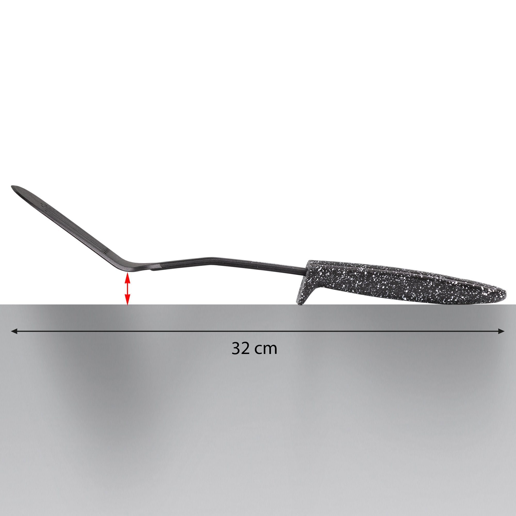STONELINE Pfannenwender mit Stütze, 33 x 8cm, Kunststoff, im original Design, ideal für beschichtete Pfannen und Töpfe, Designed in Germany