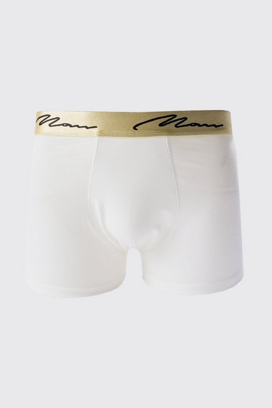 5er-Pack Man Signature Boxershorts mit Gold-Bund