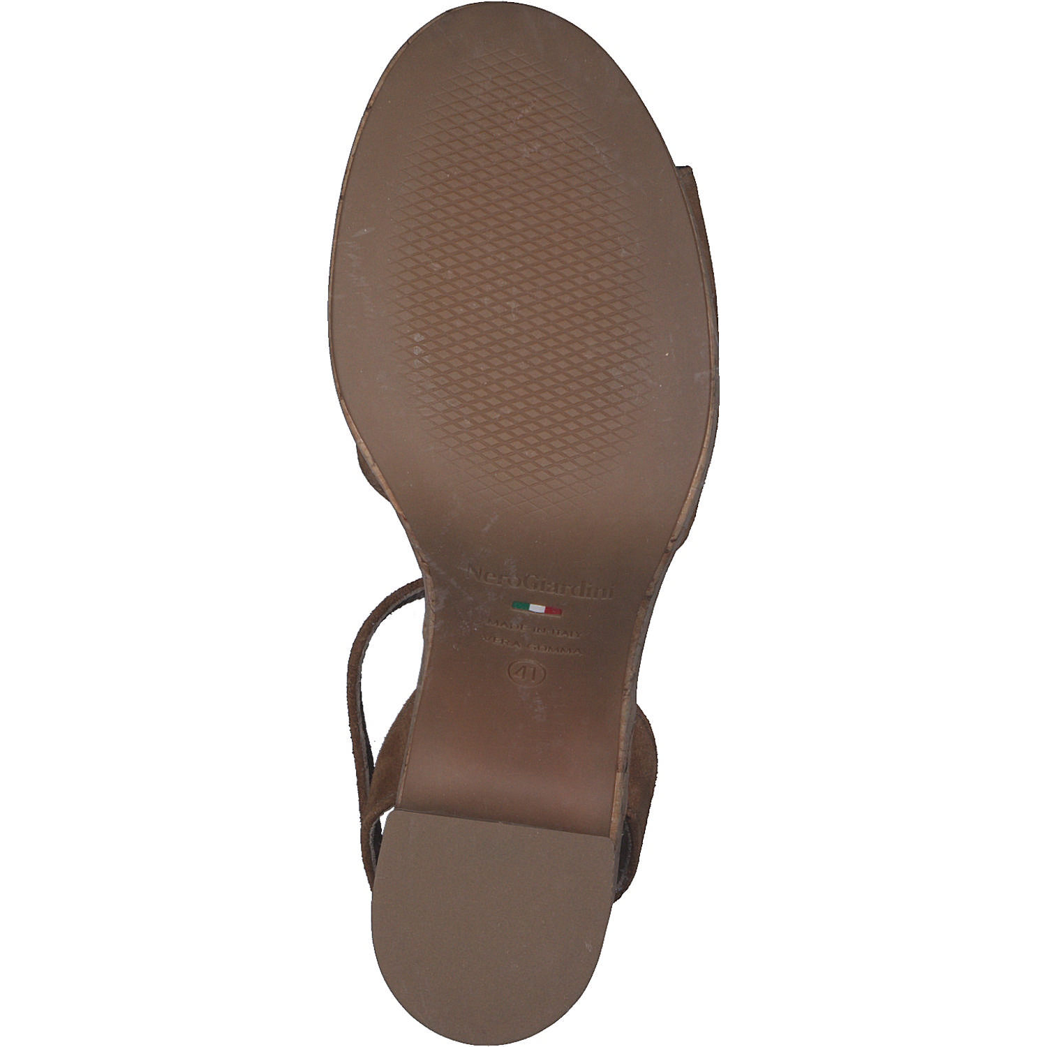 NeroGiardini E307671D, Plateau-Sandaletten, Damen, tabacco