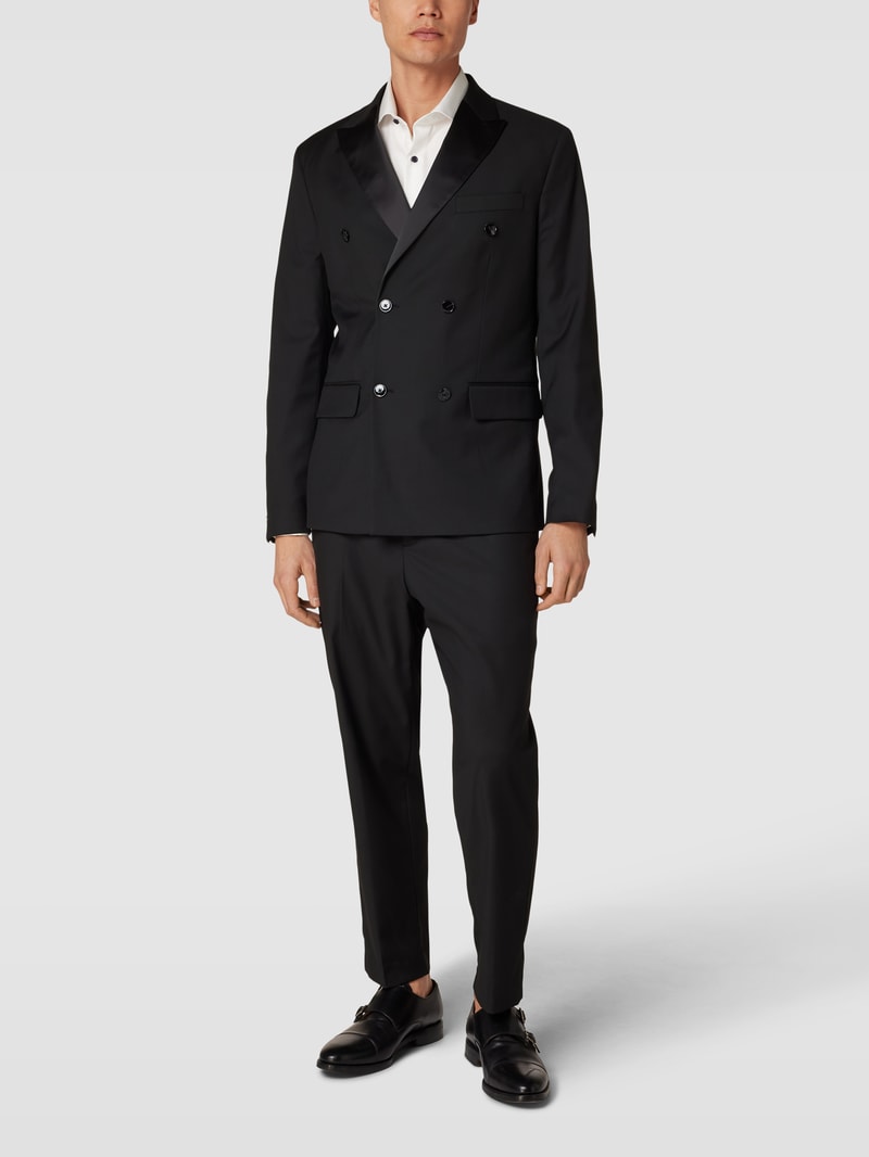 Slim Fit Anzughose mit Eingrifftaschen Modell 'sveta' in schwarz