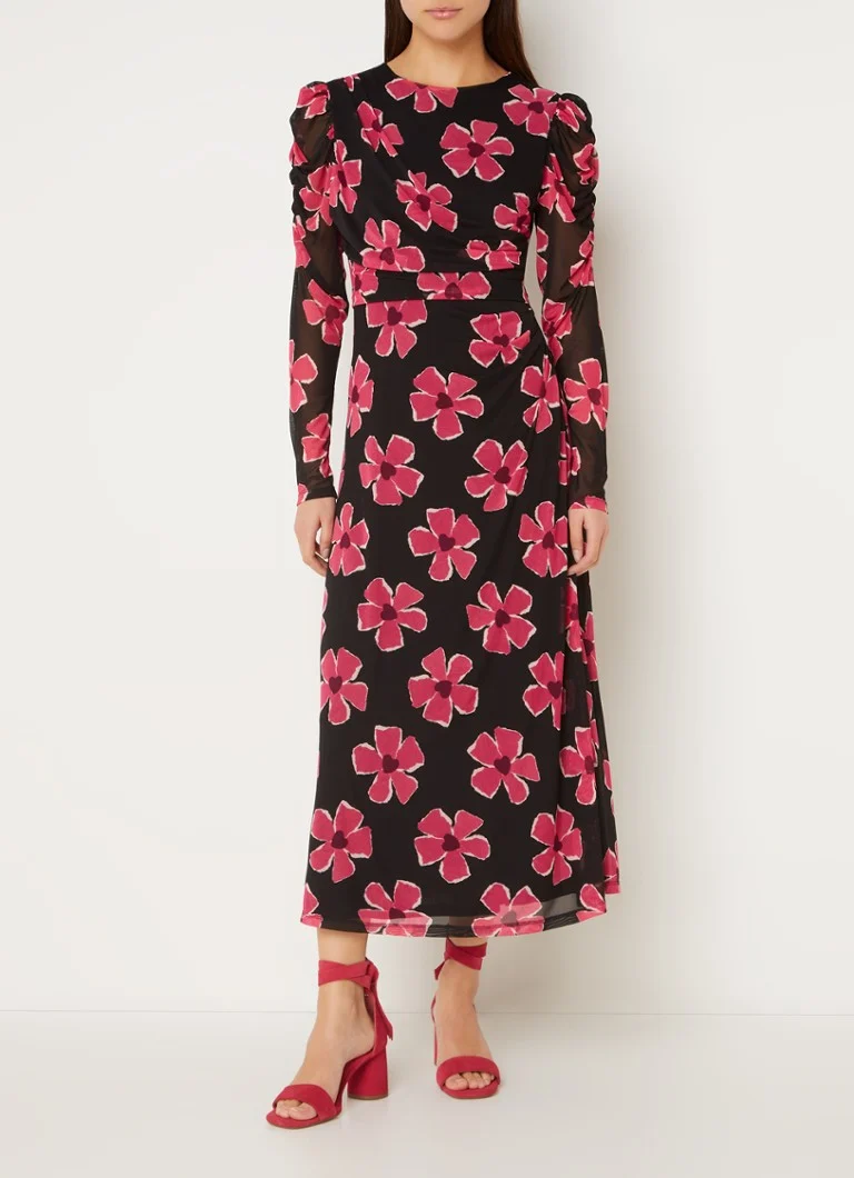 Φόρεμα Fabienne Chapot Bella με φλοράλ print και mesh midi