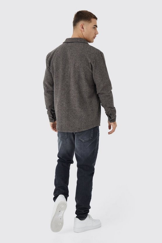 Langärmliges Jacquard-Hemd
