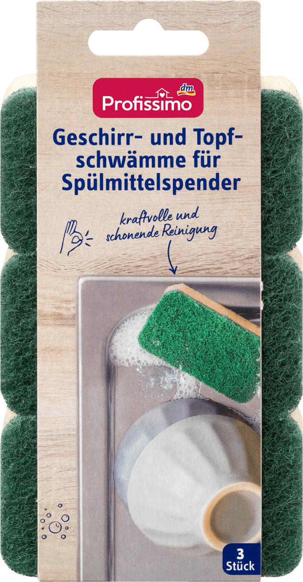 Geschirr- und Topfschwämme für Spülmittelspender, 3 St