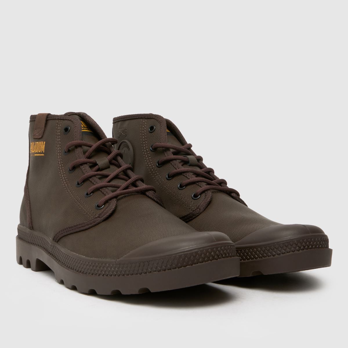 Palladium – Pampa – Mörkbruna högkvalitativa sneakers med hög beläggning