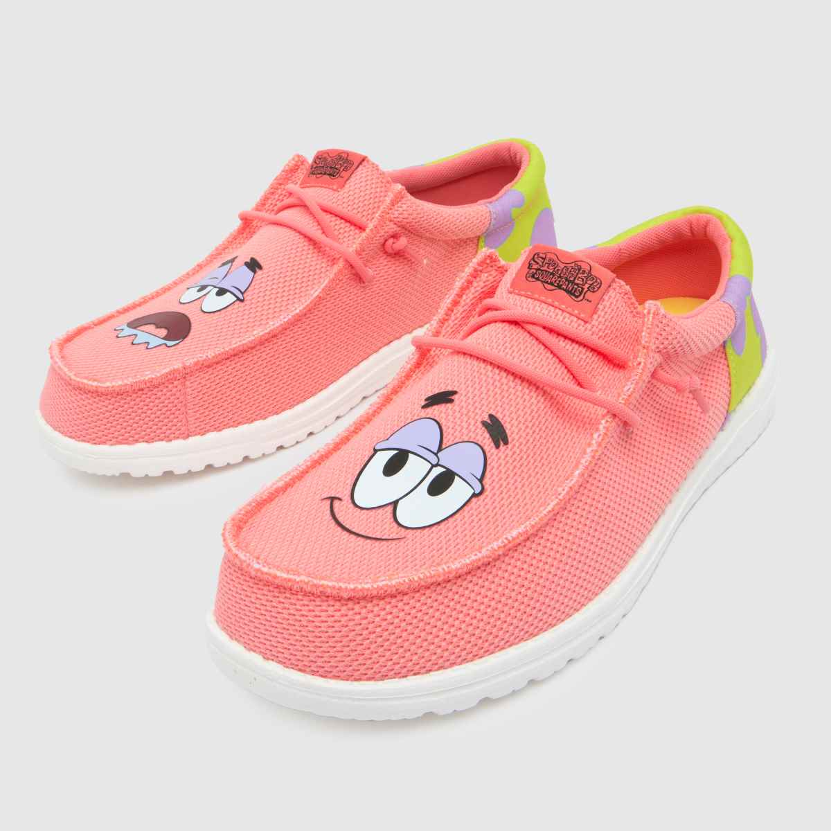 HEYDUDE – Wally Funk – Svampbob Patrick – Rosa, flerfärgade sneakers
