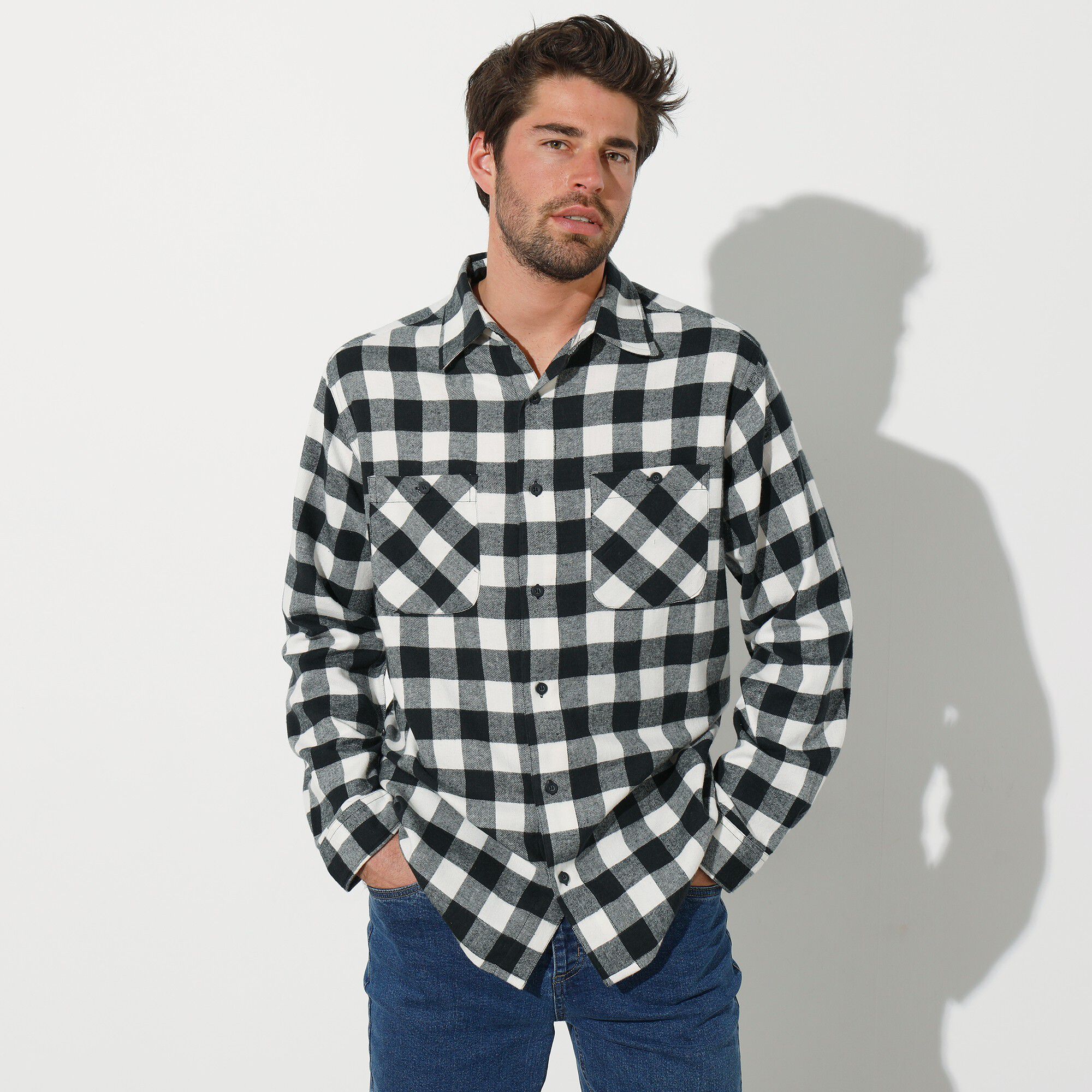 Chemise carreaux écossais flanelle