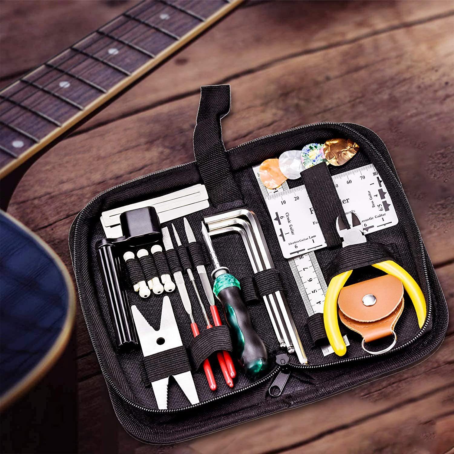 zggzerg Gitarrenständer Zggzerg 26 Stk Gitarre Reparatur Pflege Werkzeuge