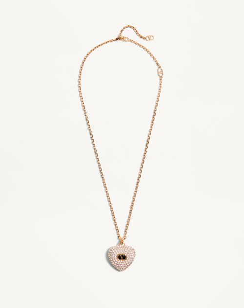 Coeur Royal halskæde i metal, emalje og Swarovski® krystaller