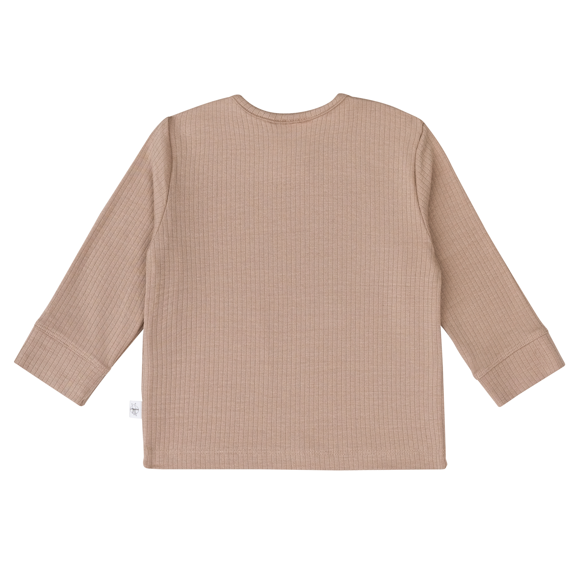 Baby Langarm Shirt - gerippt, Hellbraun