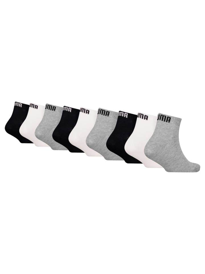 Puma Socken 9er Pack in Schwarz/Weiß/Grau günstig kaufen