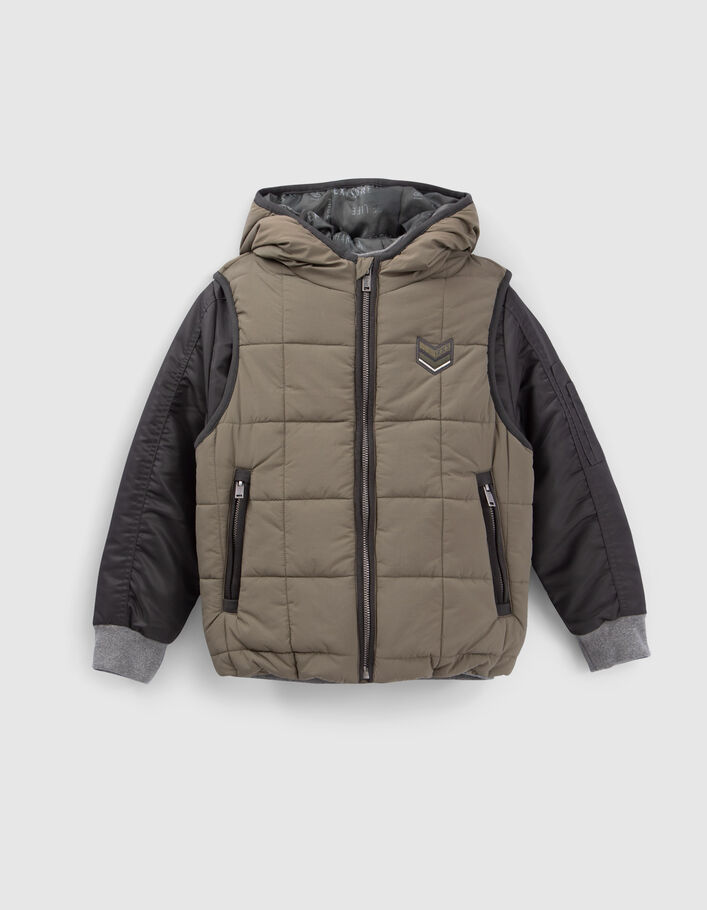 Bomber 3-en-1 camel et doudoune sans manches garçon