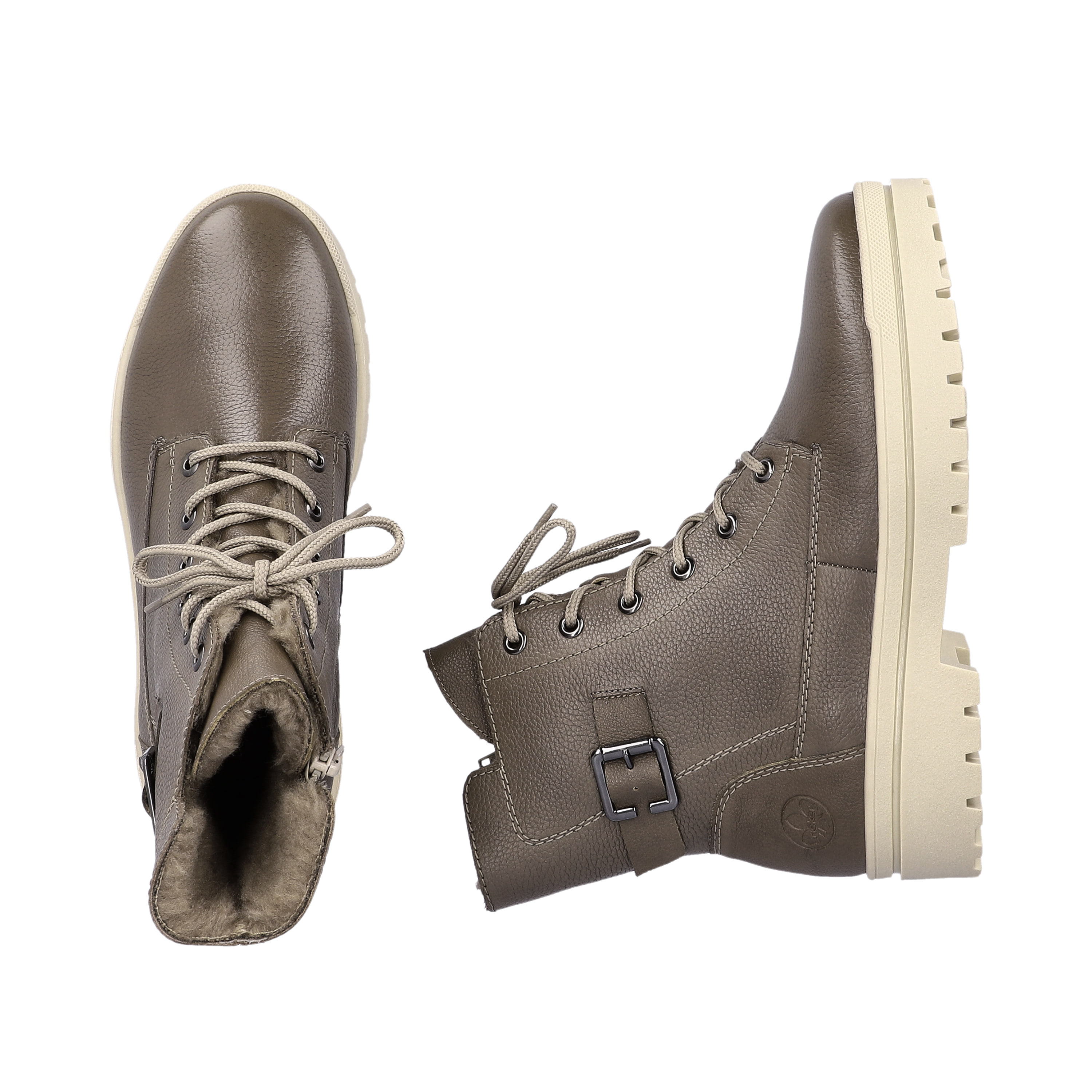 Rieker Damen Schnürstiefel asphaltgrau