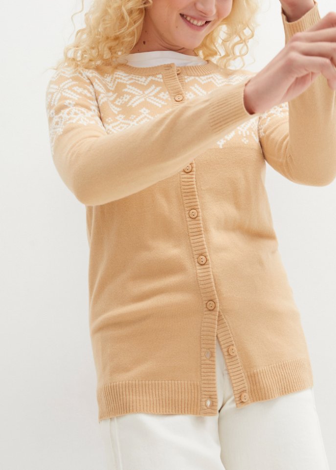 Strickjacke mit Norwegermuster