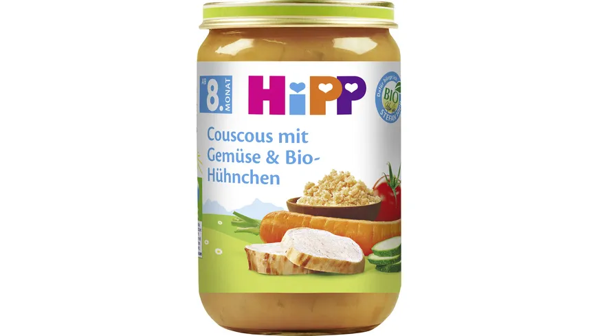 HiPP Menüs 220g: Couscous mit Gemüse und Bio-Hühnchen 220 g