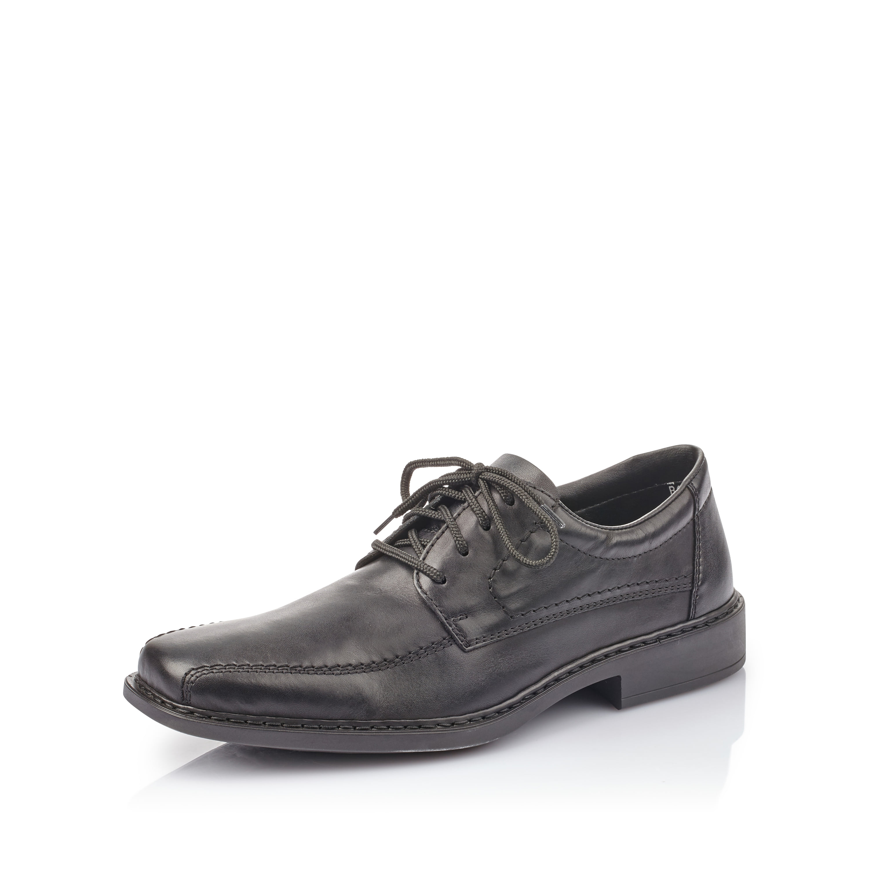 Rieker Herren Schnürschuhe glanzschwarz