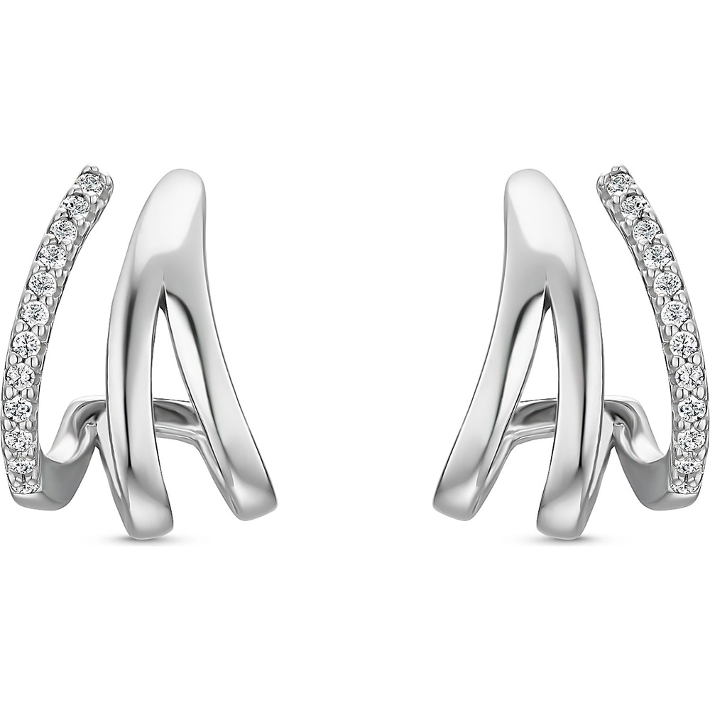 FAVS Boucles d'oreilles à fermoir à poussette 925 Argent Boucles d'oreilles