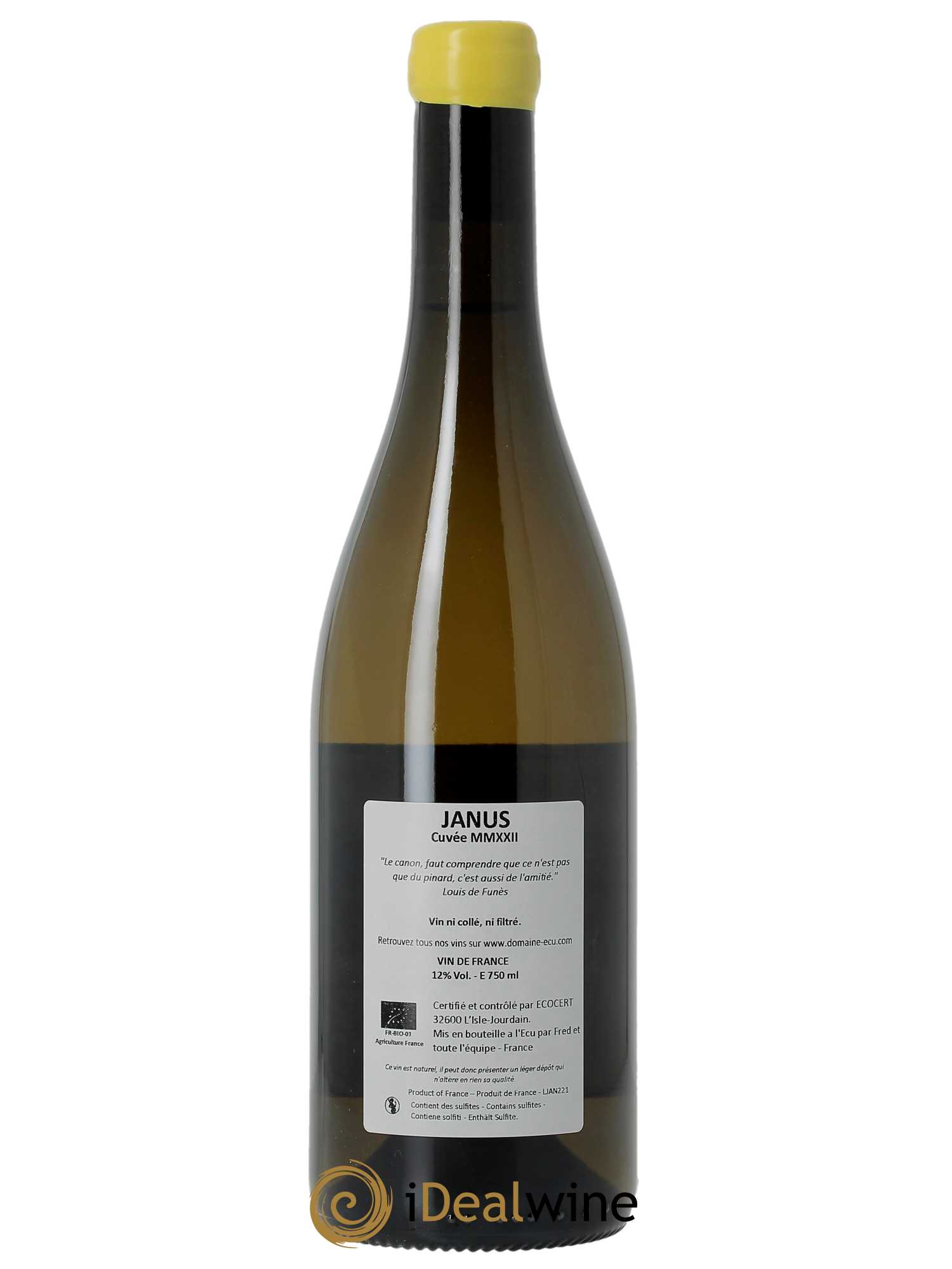 Vin de France Janus Domaine de L'Ecu  2022 - Lot de 1 Bouteille
