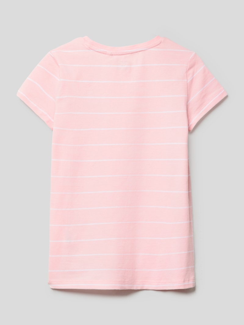 T-Shirt mit Streifenmuster Modell 'DADDY T-SHIRT' in rosa