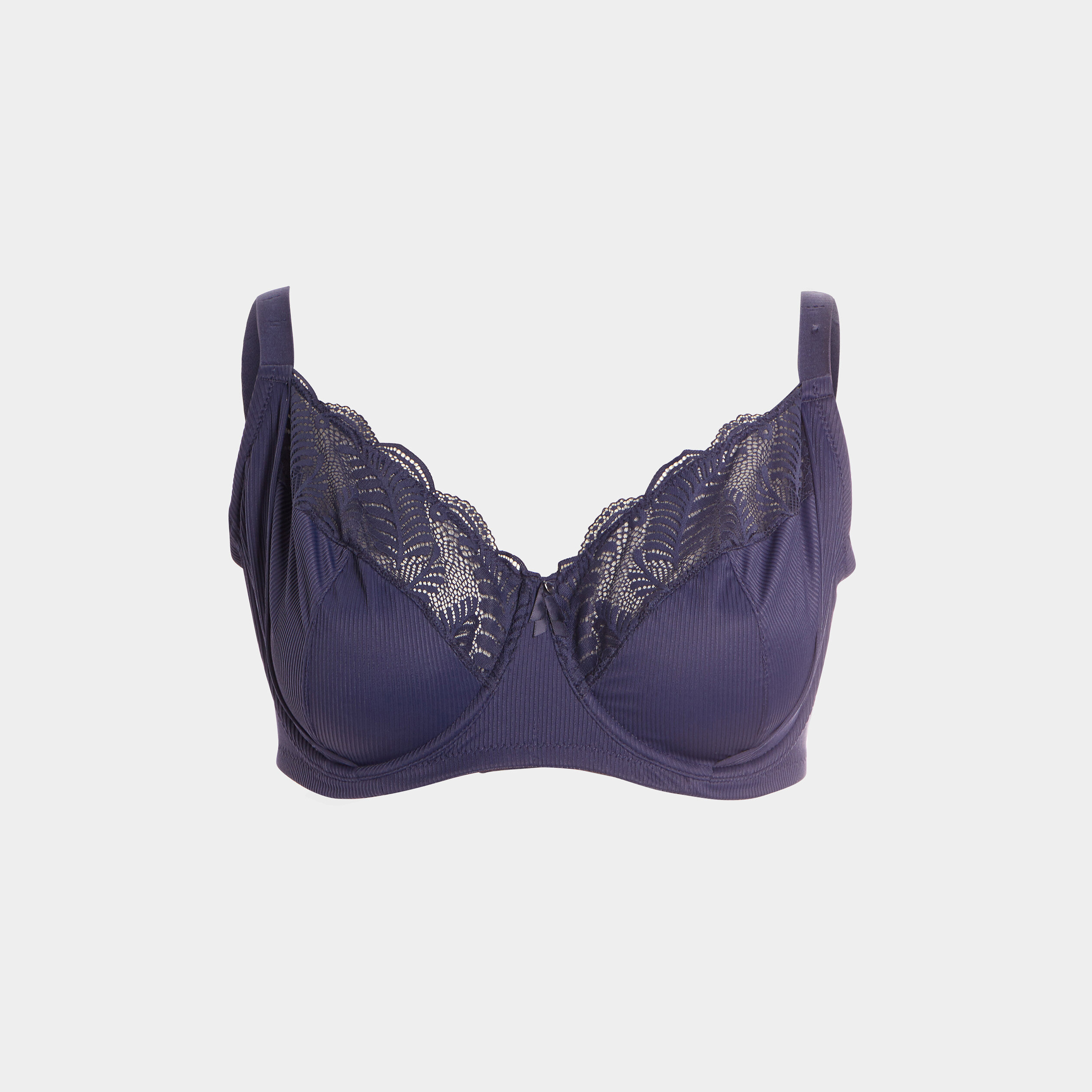 Soutien-gorge emboîtant microfibre bleu marine femme grande taille | La Halle