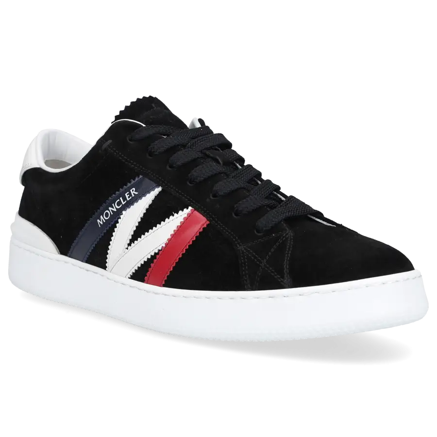 Moncler - Sneaker low MONACO M Veloursleder - schwarz