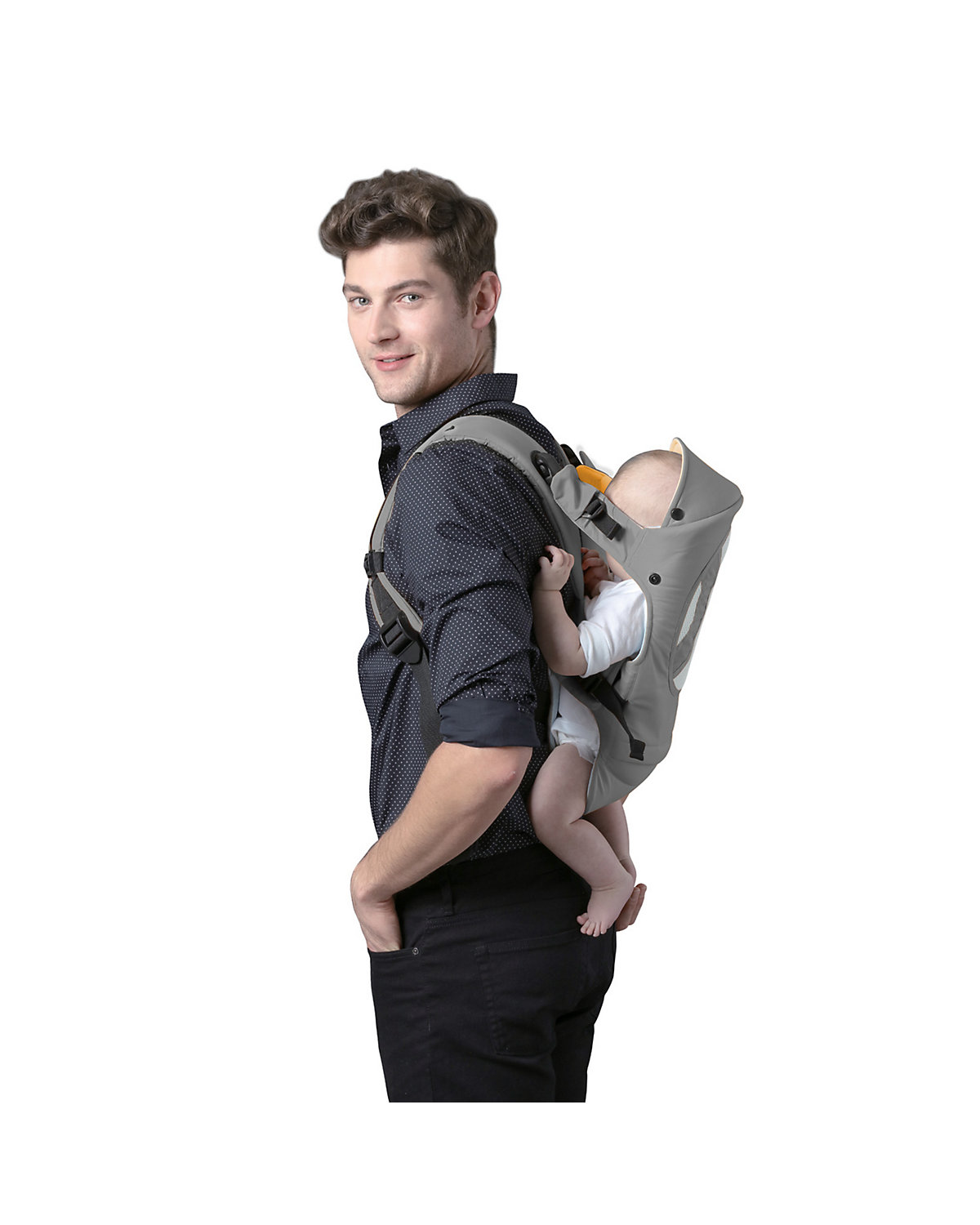 Babytrage Comfy 3 in 1 Bauch- und Rückentrage 4 Positionen bis 9 kg ab Geburt Babytragen