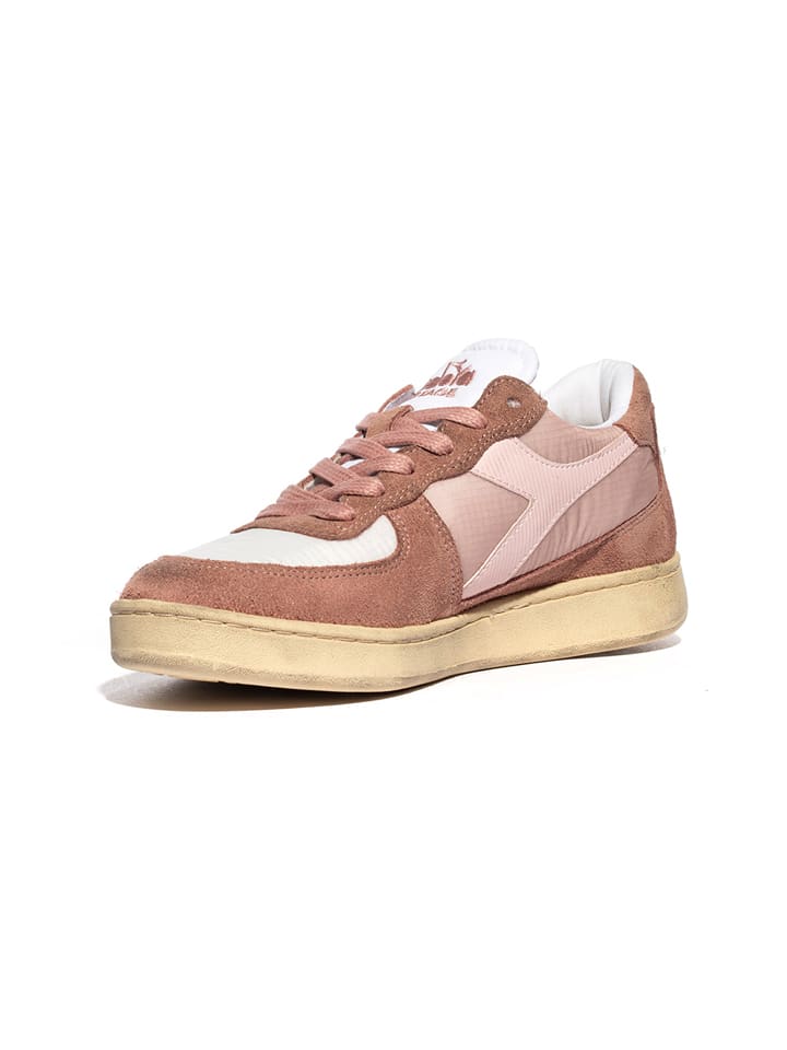 Diadora Leder-Sneakers in Hellbraun/ Rosa/ Weiß günstig kaufen
