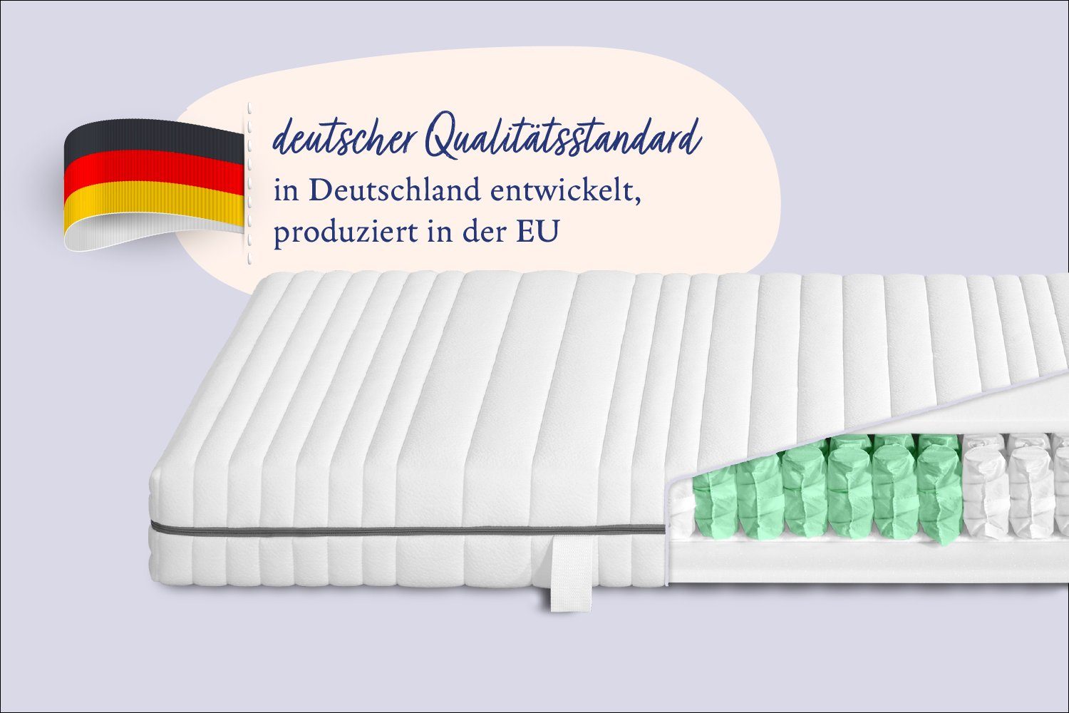 Taschenfederkernmatratze Silber mit 7 Liegezonen, Nightlife, 18 cm hoch, punktelastische Körperaufnahme für alle Schlaftypen, Bezug waschbar