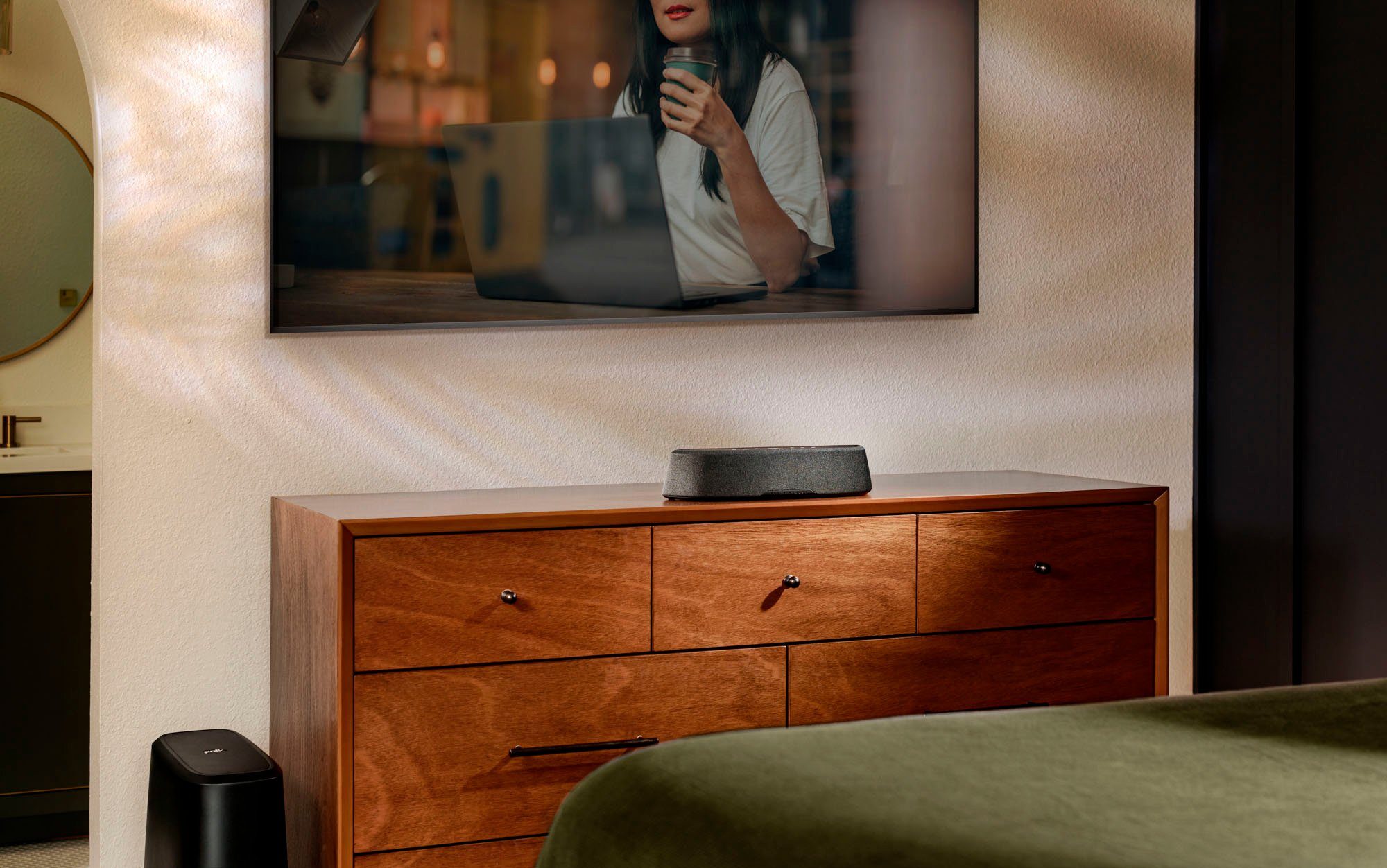 Polk Magnifi Mini AX Stereo Soundbar (Bluetooth, WLAN (WiFi), mit Wireless-Subwoofer)