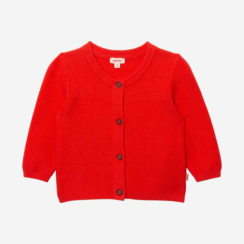 Cardigan bébé tricot rouge Catimini