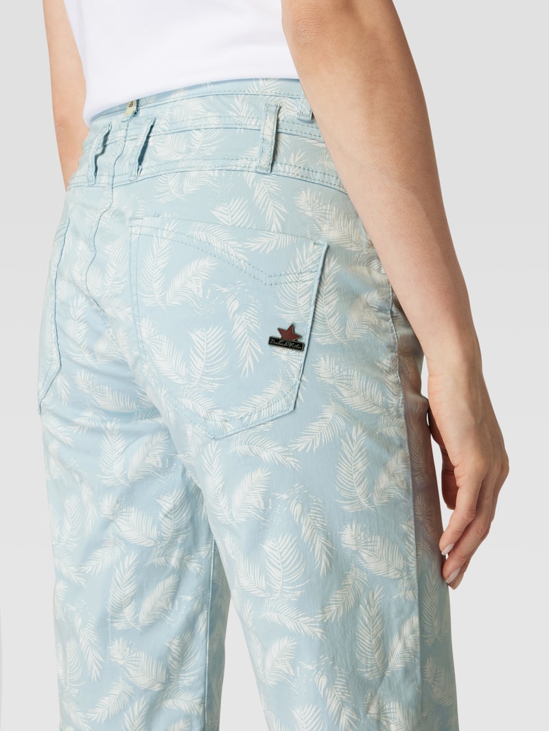Shorts mit floralem Allover-Muster in bleu