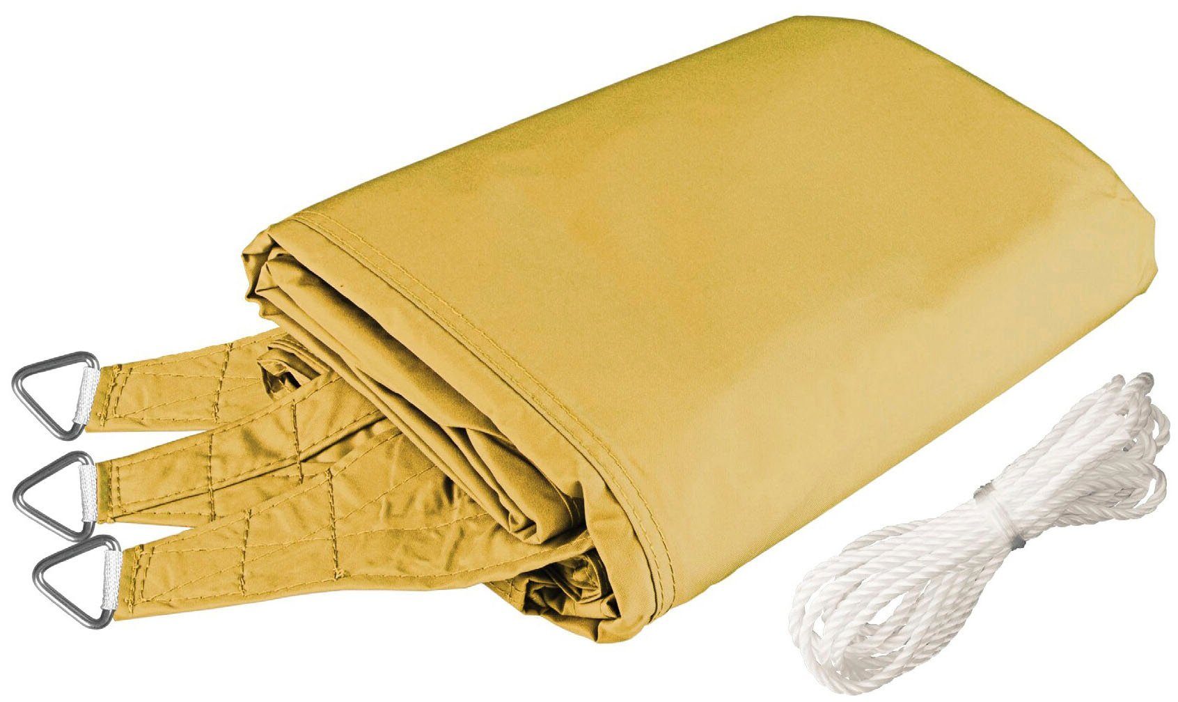 Windhager Sonnensegel Cannes Dreieck, 5x5x5m, gelb