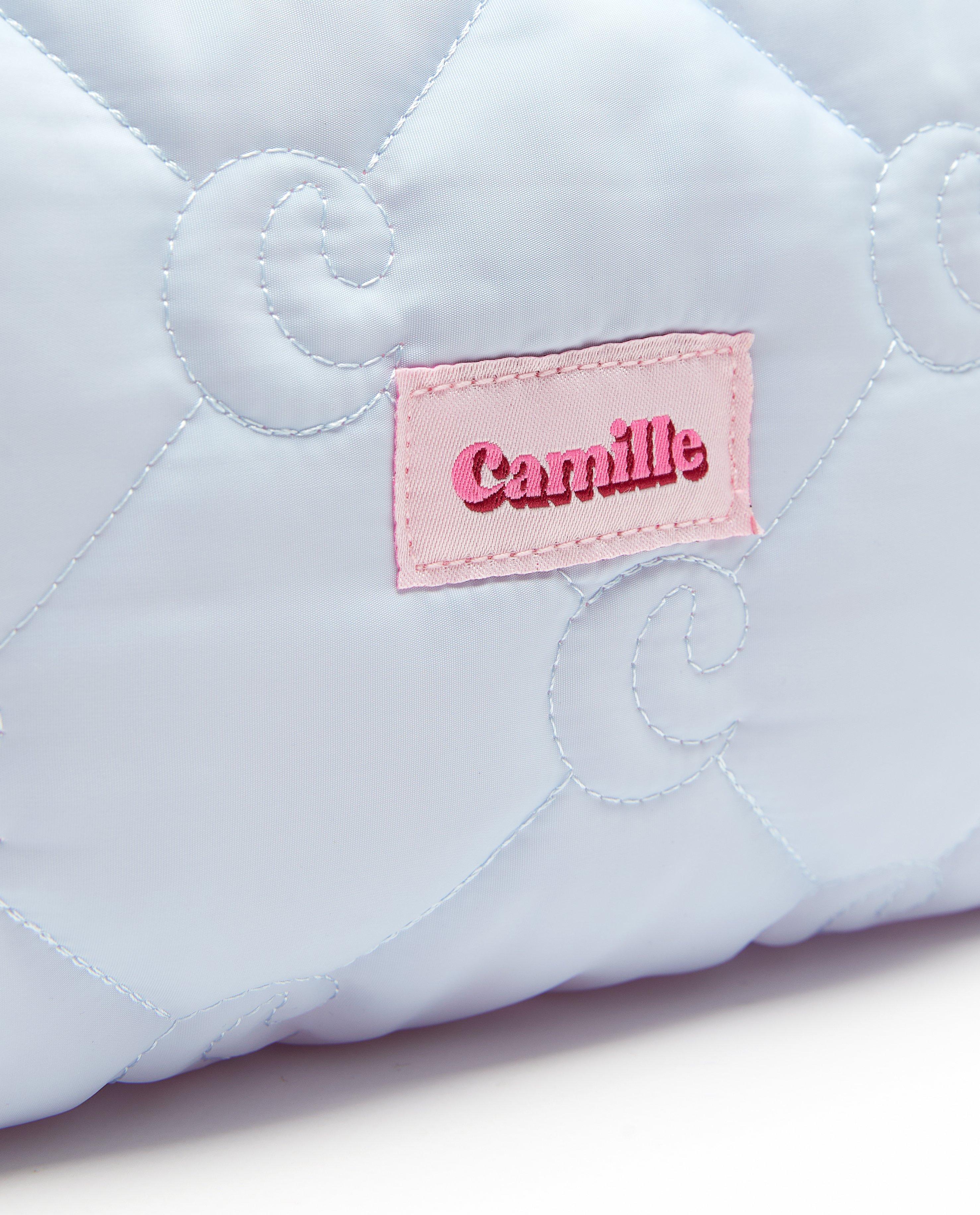CAMILLE Lila színű steppelt mintás piperetáska