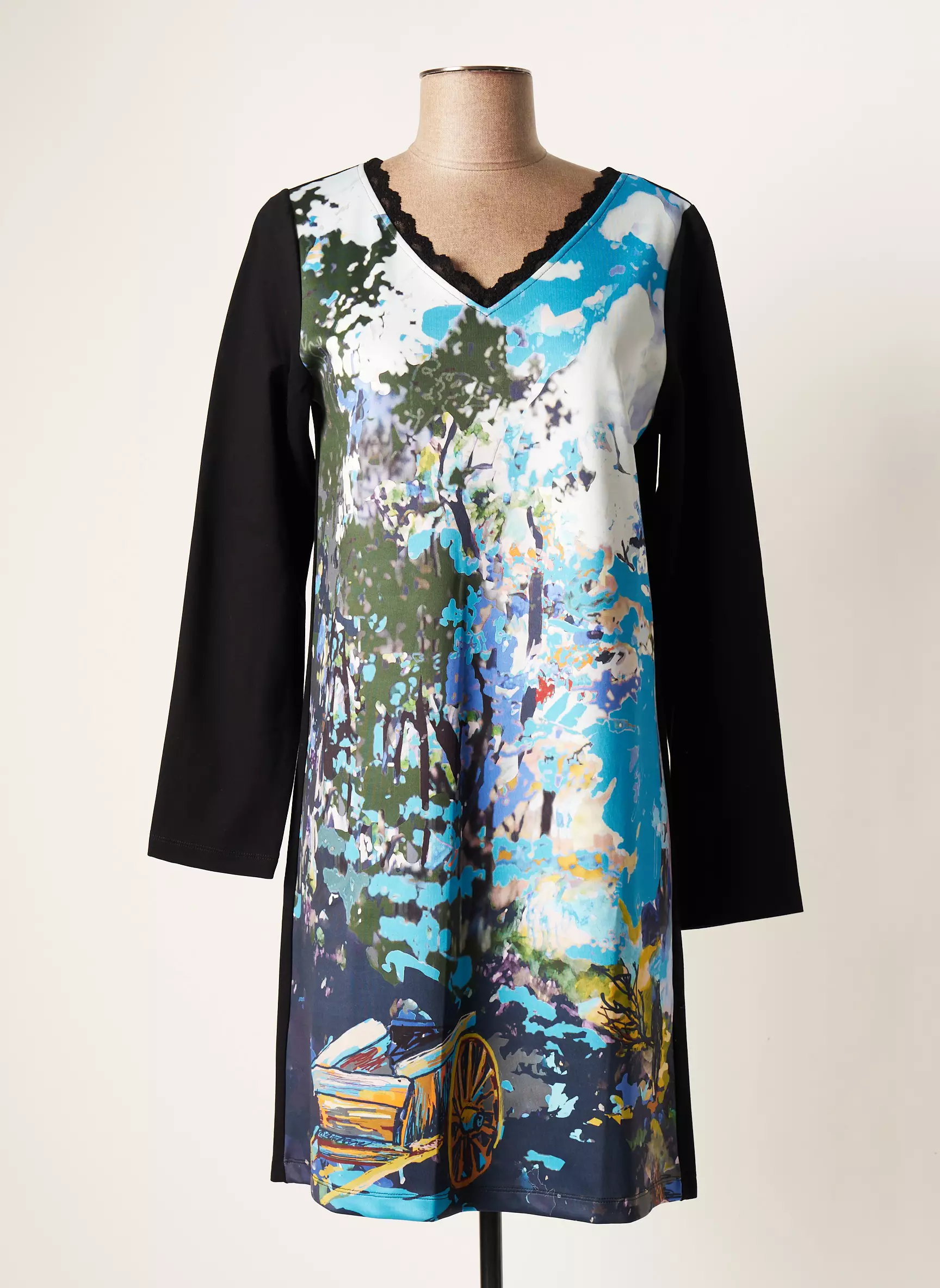 Maloka Robes Mi Longues Femme couleur bleu