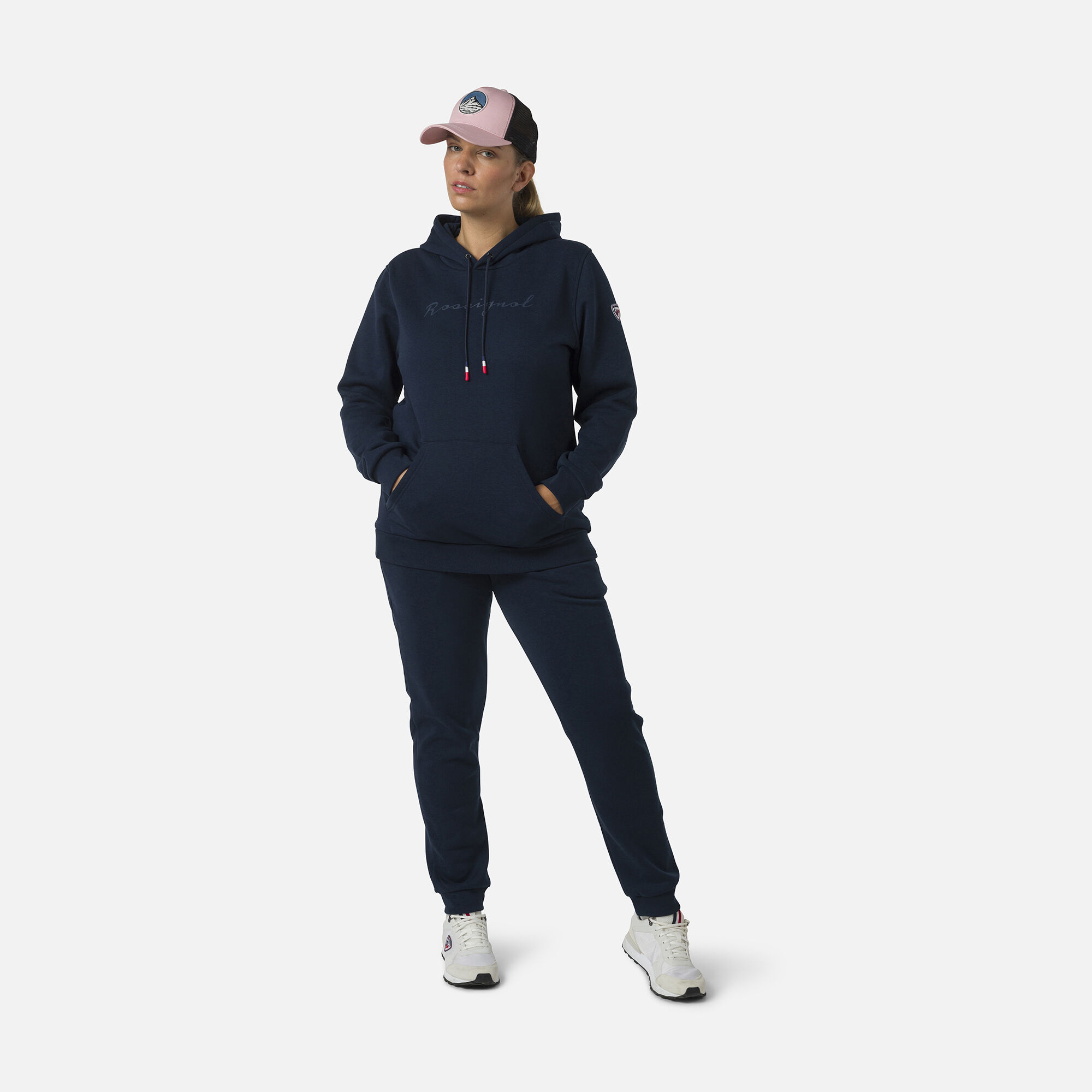 Sweat à capuche molletonné Logo Femme