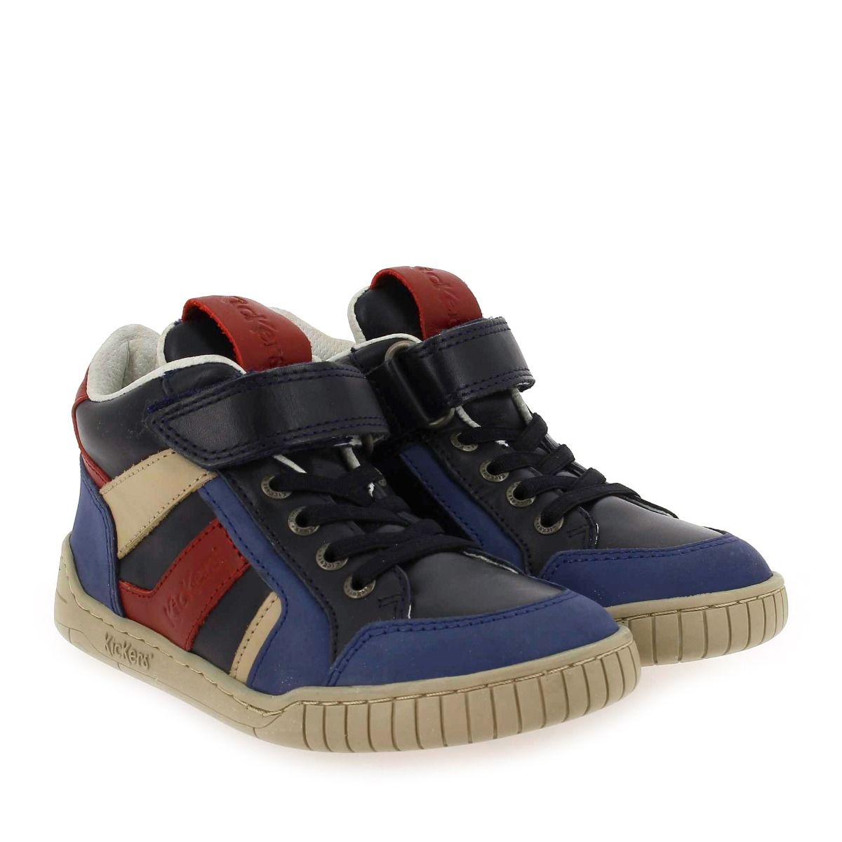 Kickers  WINCKY CDT H22 - Bleu Rouge