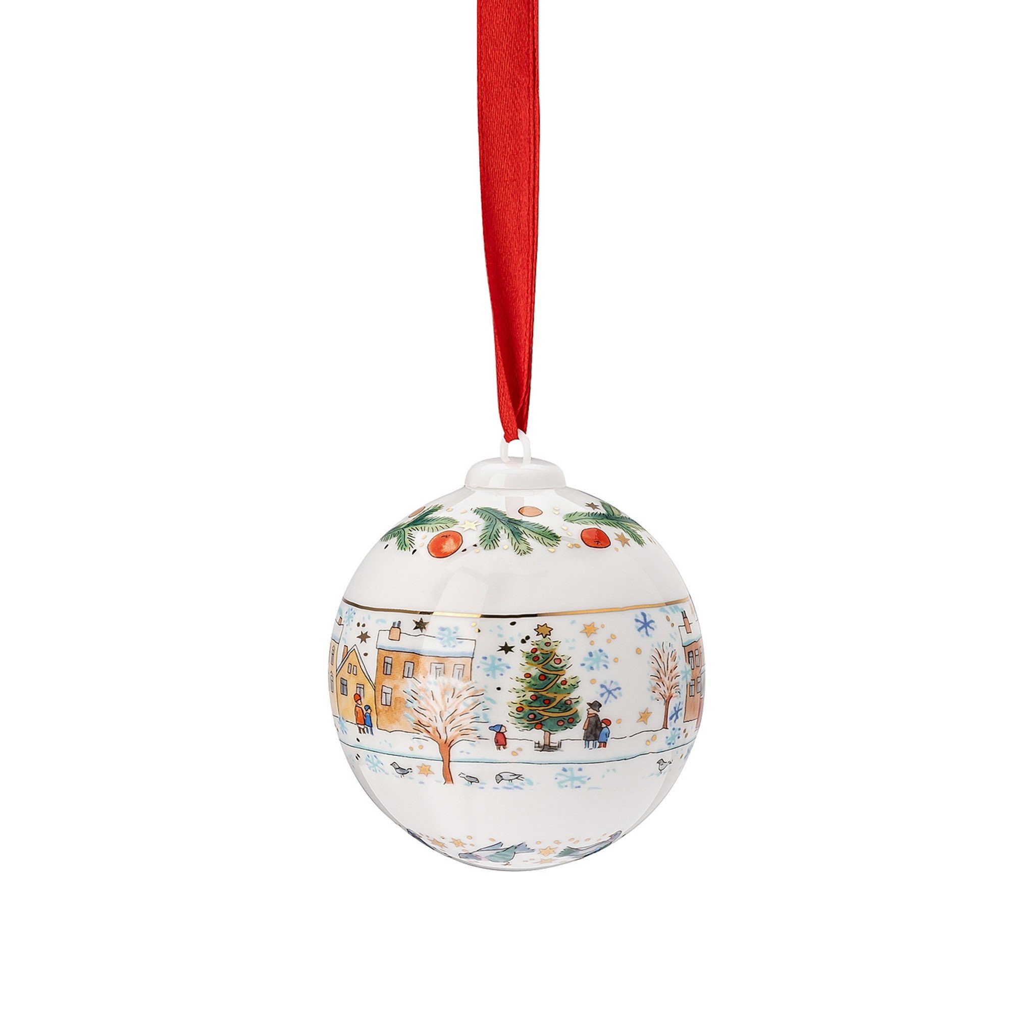 Hutschenreuther Christbaumschmuck Porzellankugel Weihnachtskugel 2023 in OVP - 2023 - 1 Stück (1-tlg), Sammelobjekt mit OVP (Originalverpackung)