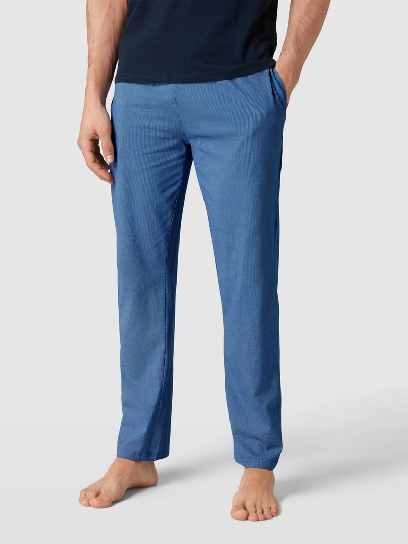 Pyjama-Hose mit Allover-Muster in hellblau