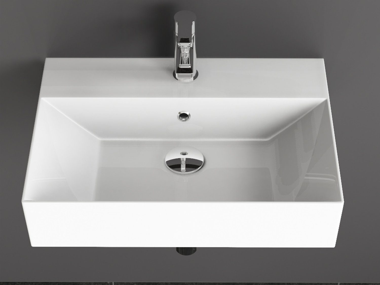 Aqua Bagno Aufsatzwaschbecken Aqua Bagno, Design Waschbecken Hängewaschbecken (Packung)