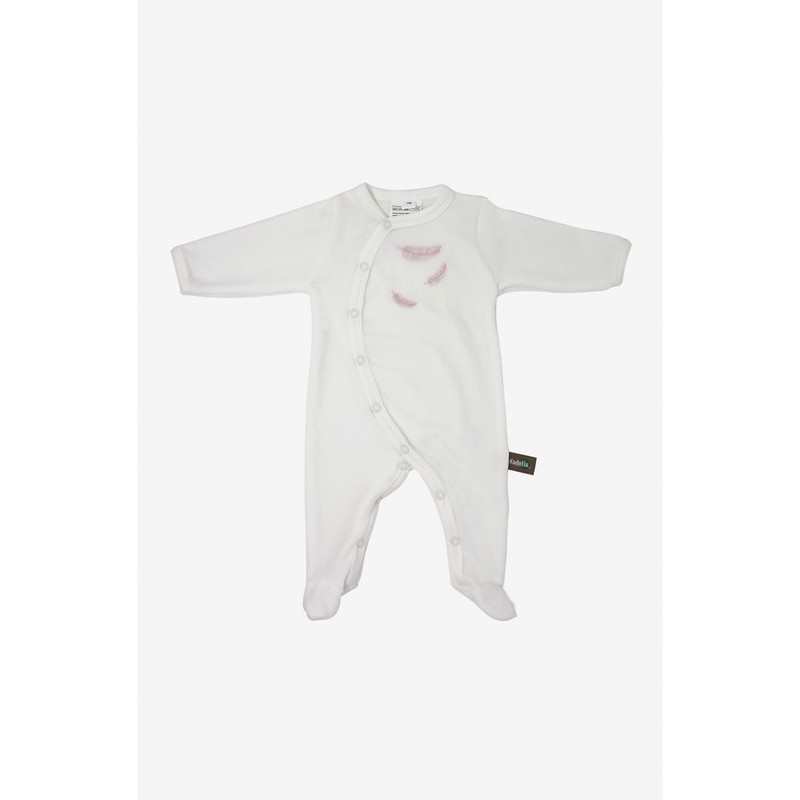 Pyjama bébé en Coton Bio à motifs plumes colorées
