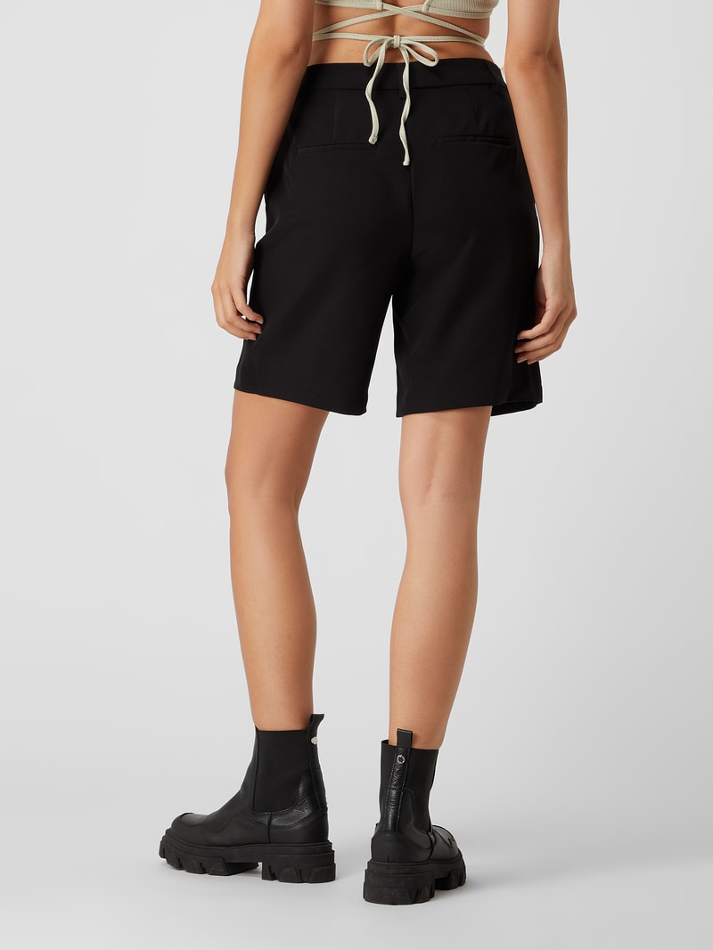 Bermudas mit Bundfalten Modell 'Berry' in schwarz