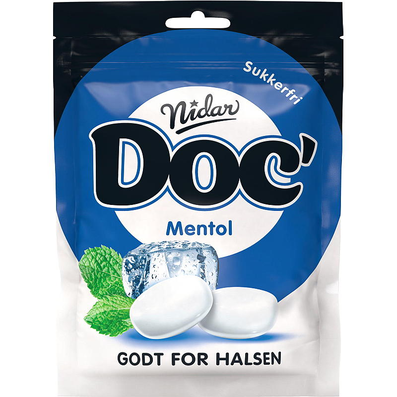 Nidar Doc halslinser 50 g Mentol