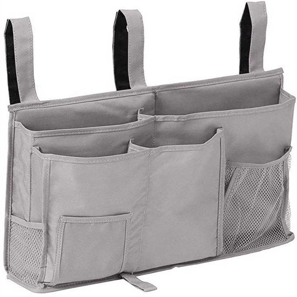 Runxizhou Betttasche Bedside Caddy Hängebett Organizer Aufbewahrungstasche Tasche,Grau