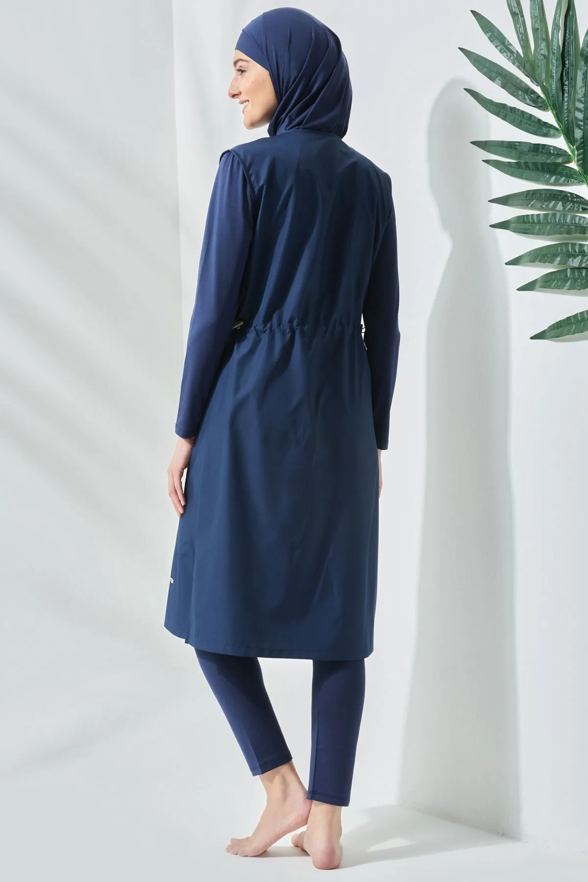 C&City  Langer, vollständig bedeckter Hijab-Badeanzug C13075, Dunkelmarineblau