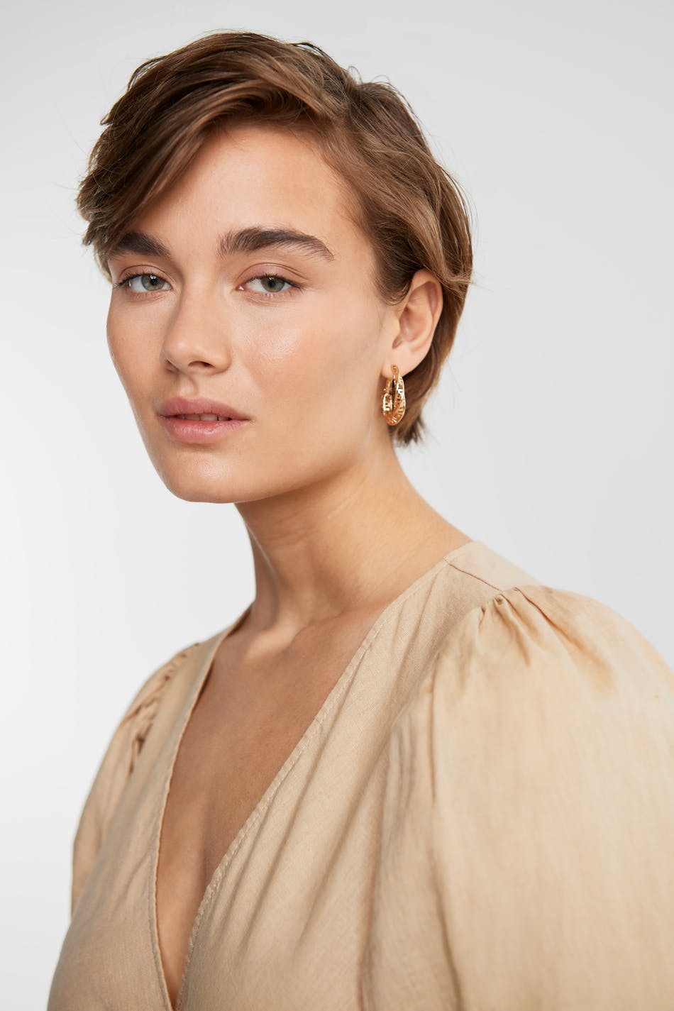 Ella linen wrap shirt
