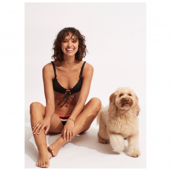 Seafolly - Women's Sun Stripe Reversible Bralette - Bikini-Top
