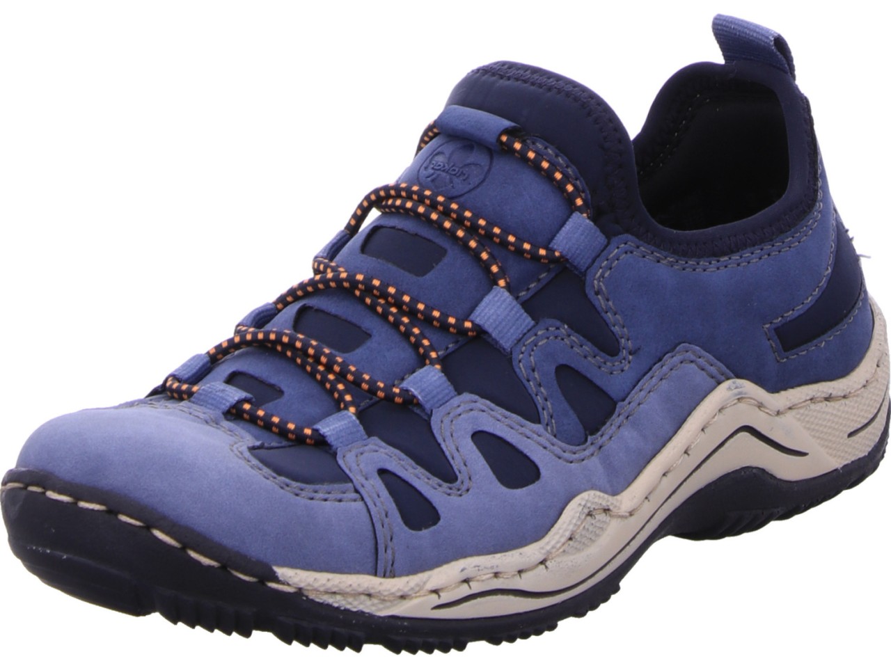 RIEKER Sneaker blau Sneaker Low Top, Blau