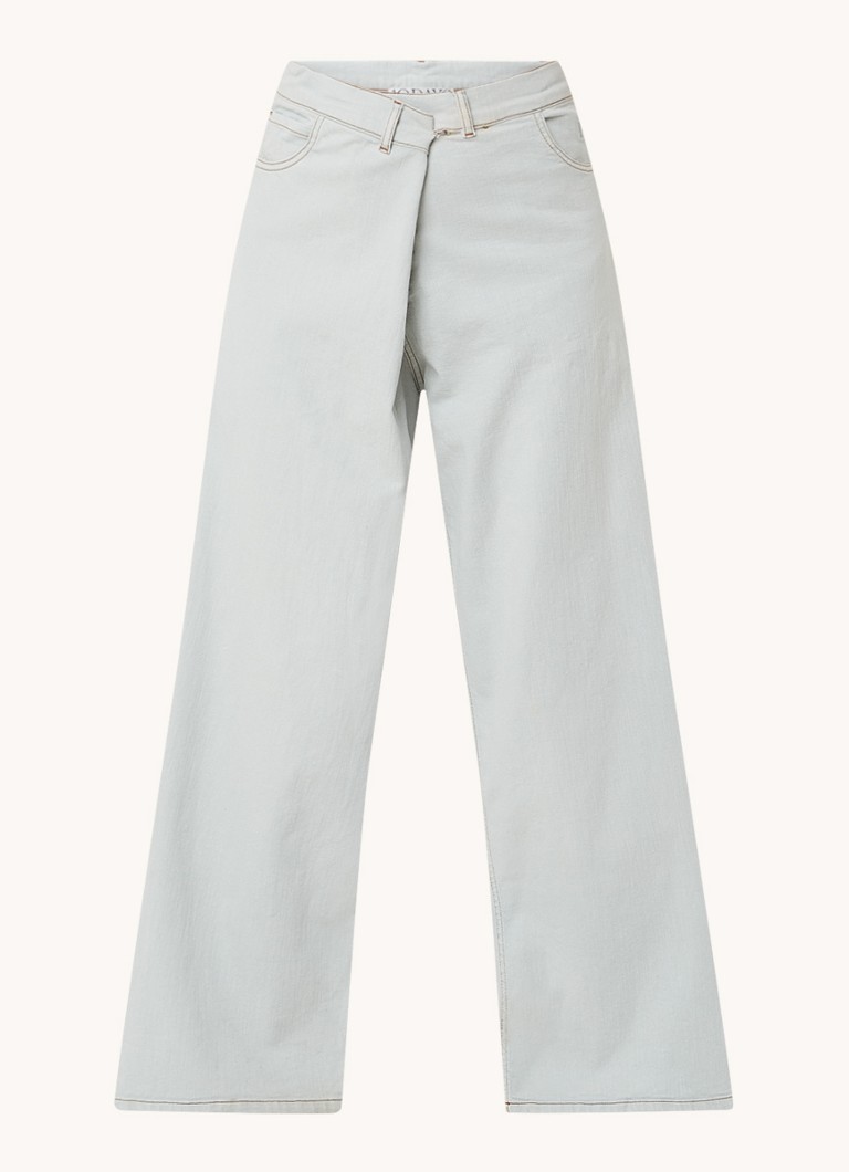 Jeans a vita alta e gamba larga 10DAYS con cinturino sopra