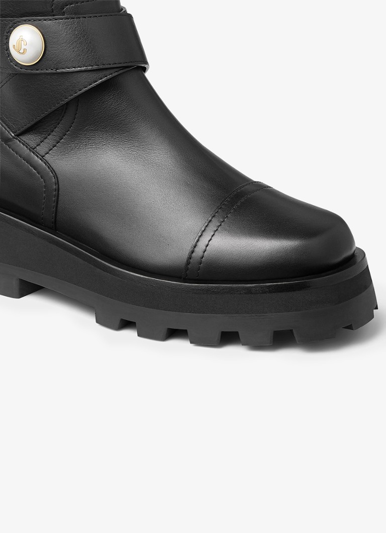 Jimmy Choo Meena plakani teļādas potītes zābaki