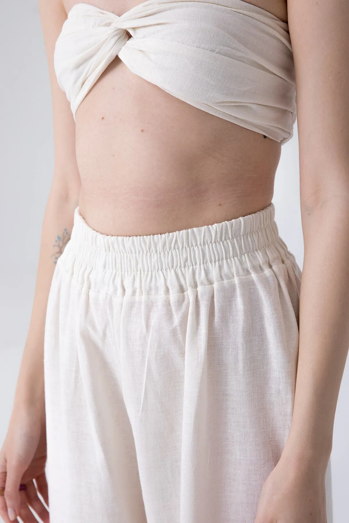 SHEISMONO  Hose - Ecru - Wide Leg